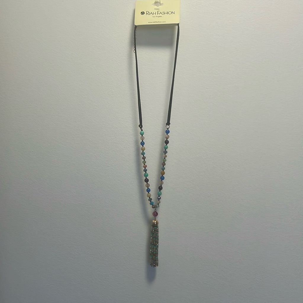 Tassel Beaded Long Necklace 7$